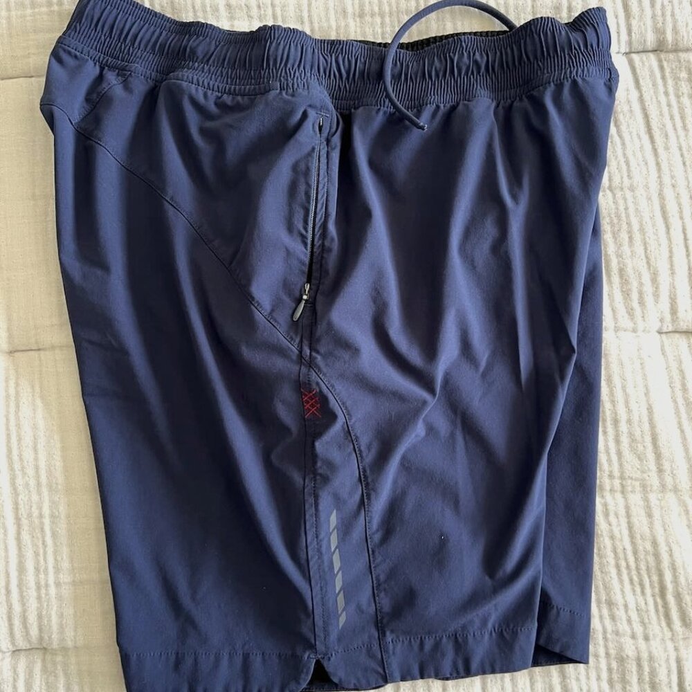 Rhone Men's 7" Navy Athletic Shorts w/ Liner Athletic 4-Way Stretch